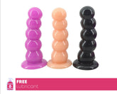 Large Butt Plug Dildo Huge Unisex Anal Dildo Sex Toy Suction Cup Ribbed G-Spot
